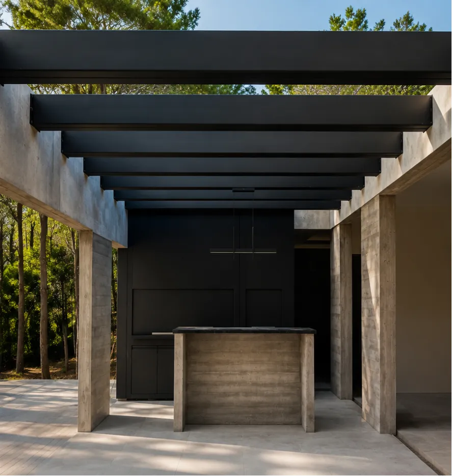 Estructura exterior de hierro